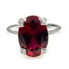 Image 1 : 7.02ct Created Ruby Diamond Ring Sterling Silver