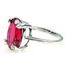 Image 2 : 7.02ct Created Ruby Diamond Ring Sterling Silver