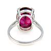 Image 3 : 7.02ct Created Ruby Diamond Ring Sterling Silver