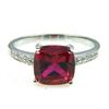 Image 1 : 1.51ct Created Ruby Diamond Ring Sterling Silver
