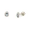 Image 2 : 0.41ct Aquamarine Diamond Earrings Sterling Silver