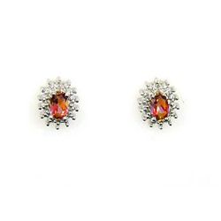 Genuine 1.01ct Topaz Diamond Earrings Sterling Silver