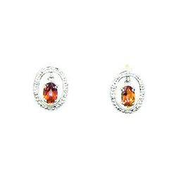 Genuine 1.01ct Topaz Diamond Earrings Sterling Silver