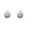 Image 1 : 0.71ct Aquamarine Diamond Earrings Sterling Silver