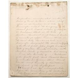 Indenture from English Company, Nevada Land and Mining Company, in Washoe, Nevada