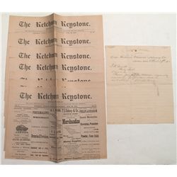 1882 Newspapers and letterhead from Ketchum, Idaho