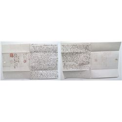 1862 folded letter and envelope in one