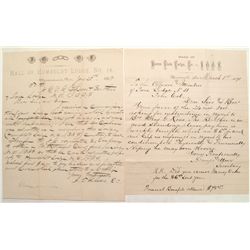 Rare letters from the Humboldt Lodge in Unionville