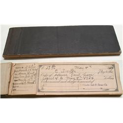 Rhodes Salt & Borax Company receipt book, partially used