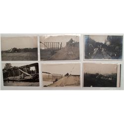 Train wreck real photo post cards