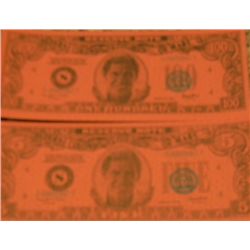 Total Recall Set of Two Prop Currency Bills