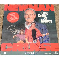 Color of Money Laser Disc Sleeve Signed by Paul Newman and Tom Cruise