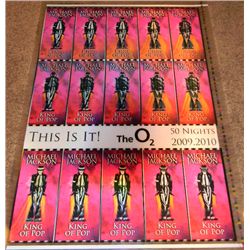 Michael Jackson This is It AIG Original Lenticular Ticket Sheet