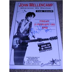 Original 1992 John Cougar Mellencamp Signed Whenever We Want Tour Concert Poster