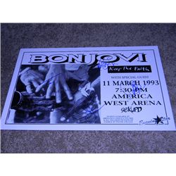 Original 1993 Bon Jovi Band Signed Concert Poster