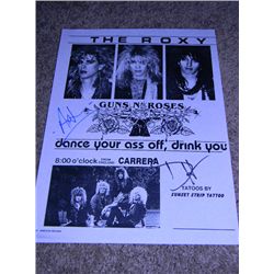Original Guns N' Roses Signed Large Roxy Handbill Poster