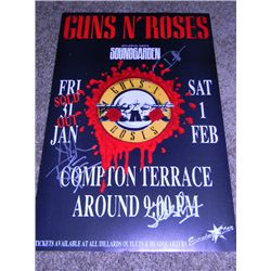 Original 1992 Guns N' Roses Signed Concert Poster