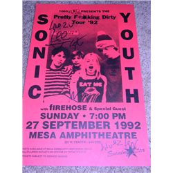 Original 1991 Sonic Youth Signed Concert Poster