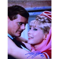 Larry Hagman and Barbara Eden I Dream of Jeannie Signed 11x14 Photograph
