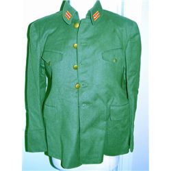Original World War II Japanese Three Star Infantry Dark Olive Tunic