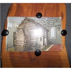Original Abraham Lincoln Wood Panel from Childhood Log Cabin Home