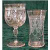 Image 1 : A fine and extensive suite of Edwardian etched glasses of all varieties (approx 110 in total)...