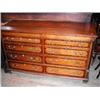 Image 1 : A Georgian oak and mahogany crossbanded mule chest the hinged lid enclosing...