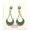 Image 1 : Zuni Turquoise Sterling Silver Post Earrings - Shirleen Panteah