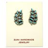 Image 1 : Zuni Turquoise Petit Point Sterling Silver Post Earrings - Jennie Gasper