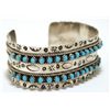 Image 2 : Zuni Turquoise Sterling Silver Cuff Bracelet - JP Ukestine