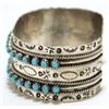 Image 3 : Zuni Turquoise Sterling Silver Cuff Bracelet - JP Ukestine