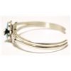 Image 3 : Zuni Turquoise Sterling Silver Snakes Cuff Bracelet - Effie Calavaza