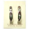 Image 1 : Zuni Multi-Stone Inlay Sterling Silver 3/4-Ring Post Earrings - Grace Nyamutowa