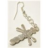 Image 2 : Zuni Turquoise Inlay Sterling Silver Dragonfly French Hook Earrings - Emma Edaakie