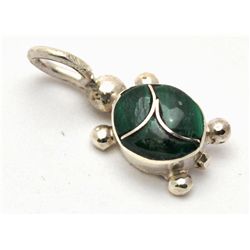 Zuni Malachite Turtle Pendant - Vernon Waikaniwa