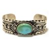 Image 1 : Navajo Turquoise Sterling Silver Cuff Bracelet - Delbert Gordon