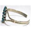 Image 2 : Zuni Turquoise Cluster Sterling Silver Cuff Bracelet - Mary Chavez