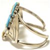 Image 3 : Vintage Old Pawn Zuni Multi-Stone Inlay Donald Duck Sterling Silver Cuff Bracelet