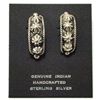 Image 1 : Navajo Sterling Silver Curved Post Earrings - D Dawes