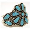 Image 2 : Zuni Turquoise Inlay Sterling Silver Cuff Bracelet - Suzie Lowsayate