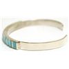 Image 3 : Zuni Turquoise Inlay Sterling Silver Cuff Bracelet - Glennetta Luna