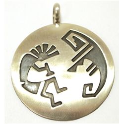 Navajo Sterling Silver Kokopelli Pendant - Stanley Gene