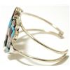 Image 3 : Zuni Multi-Stone Inlay Blue Maiden Sterling Silver Cuff Bracelet - Joyce Waseta
