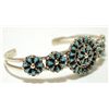 Image 2 : Zuni Turquoise Sterling Silver Cuff Bracelet - Trudy Quetawaki