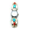 Image 1 : Zuni Coral and Turquoise Women's Watch - Effie Calavaza