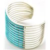 Image 2 : Zuni Turquoise Sterling Silver Cuff Bracelet - Anselm Wallace