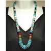 Image 1 : Navajo Turquoise & Multi-Stone 26" Necklace - Tommy Singer