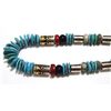 Image 2 : Navajo Turquoise & Multi-Stone 26" Necklace - Tommy Singer