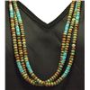 Image 2 : Navajo Turquoise & Multi-Stone 3-Strand Necklace - Tommy Singer