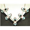 Image 2 : Zuni Multi-Stone Inlay Blue Maiden Sterling Silver Large 4-Piece Set - Joyce Waseta